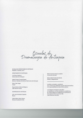 Escuelas de Dramaturgia de Antioquia pagina